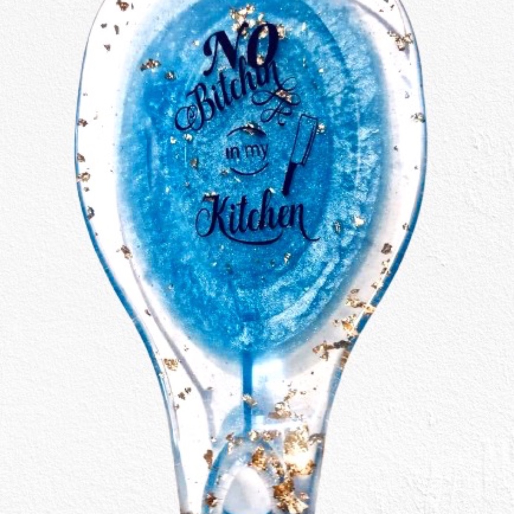 Handmade Spoon Rest “ No Bitchin in my Kitchen”